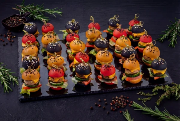 Ассорти нано бургеры со свининой, с говядиной и с курицей, 30 шт