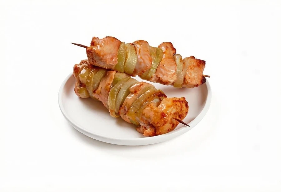 Шашлык из куриного филе жареный