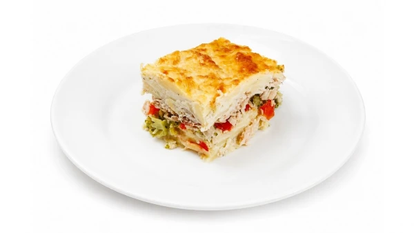 Картофель с курицей и овощами