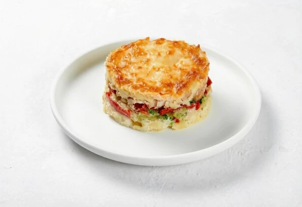 Гратен с курицей и овощами