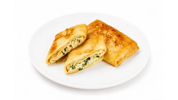 Блины с зеленым луком и яйцом