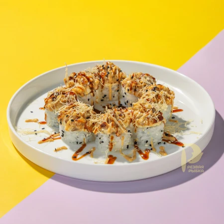 Запеченный ролл с курицей