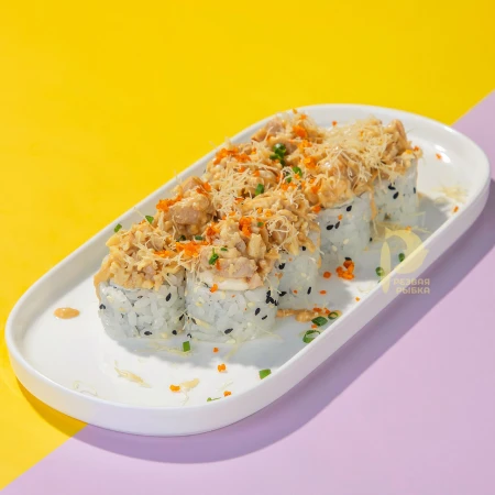 Ролл с курицей и омлетом