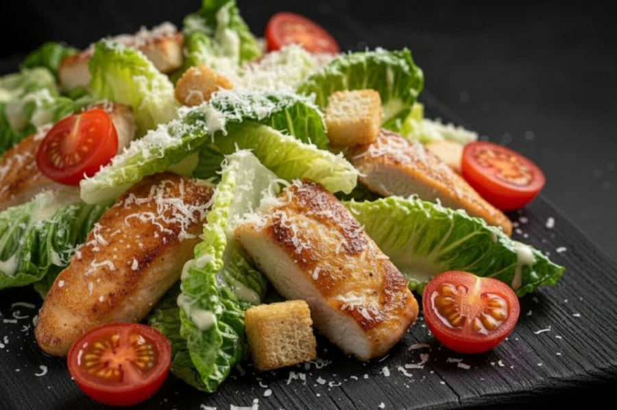 Салат Цезарь с курицей