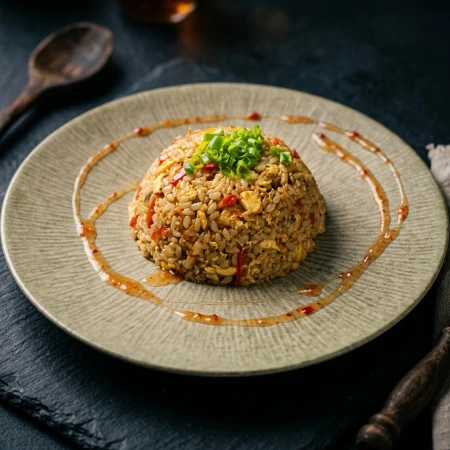 Кальмар с рисом в азиатском стиле