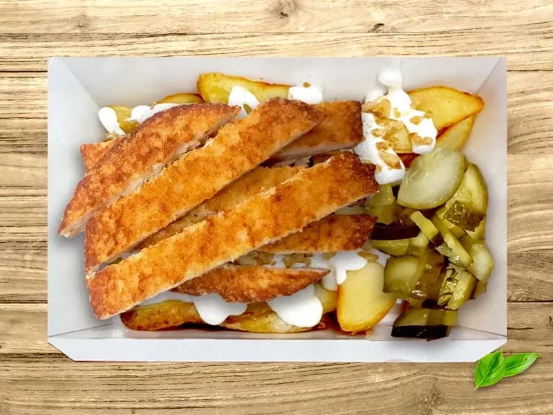 Фри бокс картофельные дольки 150/200 и с куриной котлетой фри