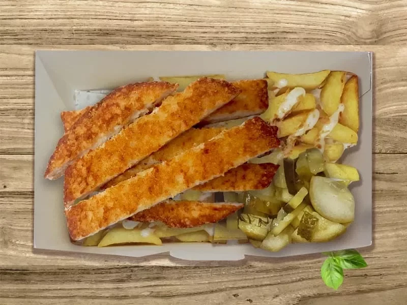 Фри бокс с картофелем фри 150/200 и куриной котлетой фри