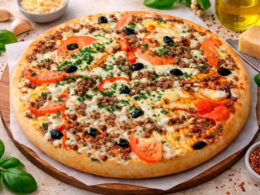 Пицца Мясная на пышном тесте 30 см