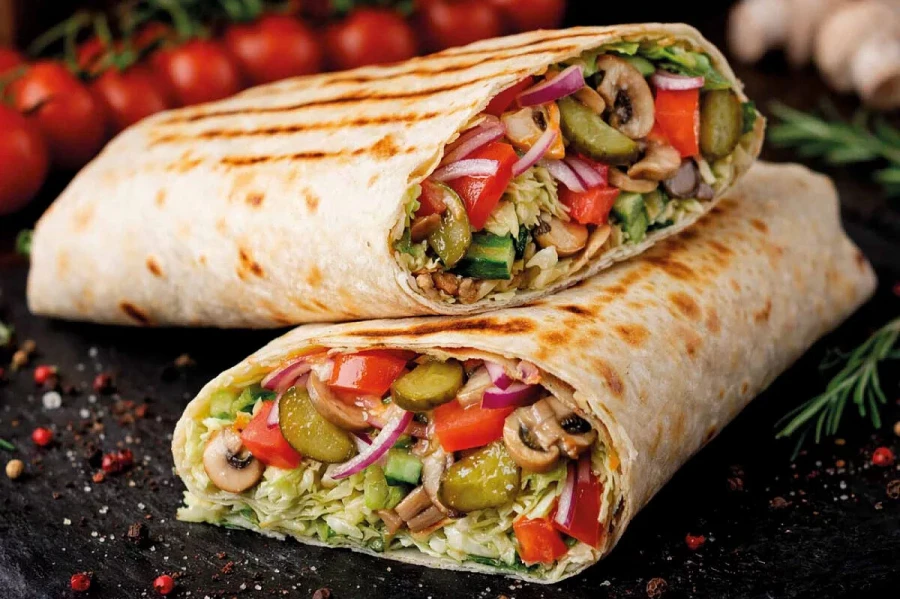 Шаурма   Сырная с овощами и грибами 350 г