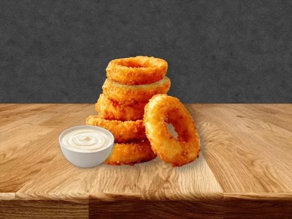 Луковые кольца 6 шт. с сырным соусом