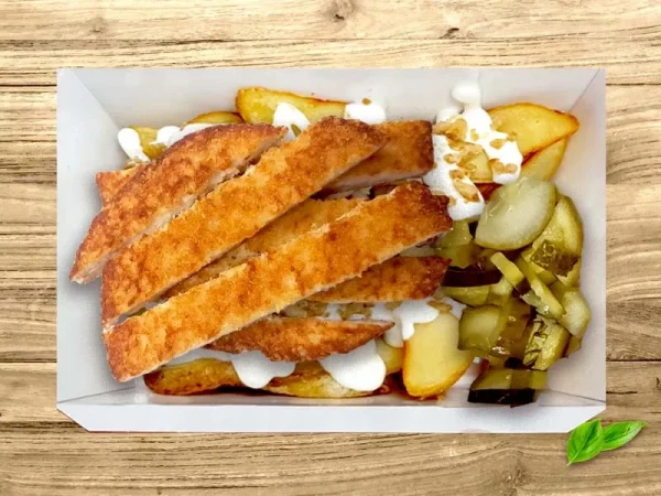 Фри бокс картофельные дольки 150/200 и с куриной котлетой фри