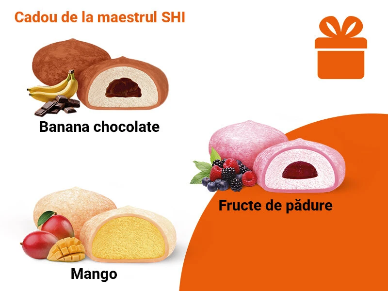 Banana chocolate+ Fructe de padure+ Mango