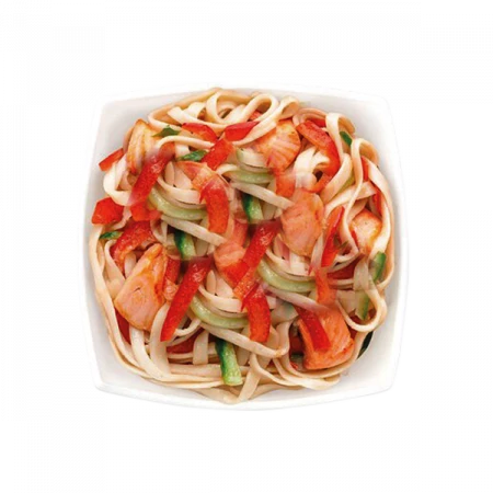 WOK с лососем