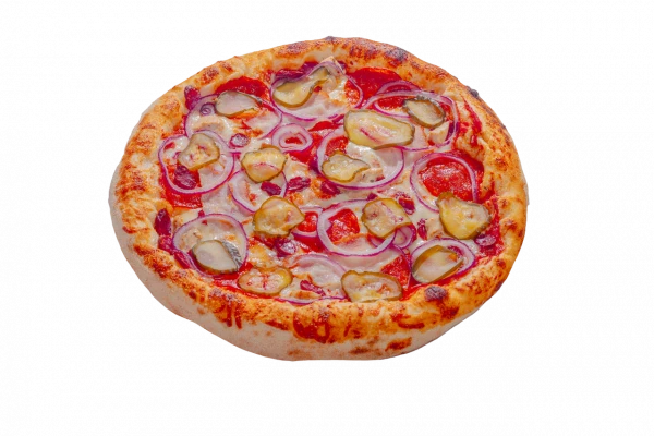 Пицца с ветчиной и грибами