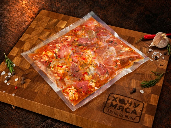 Шашлык маринованный из мякоти баранины