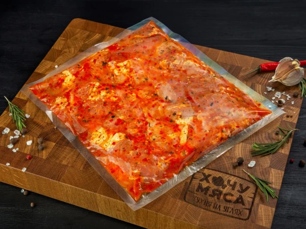 Шашлык маринованный из свиной шеи