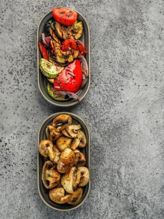 Грибы с мангала