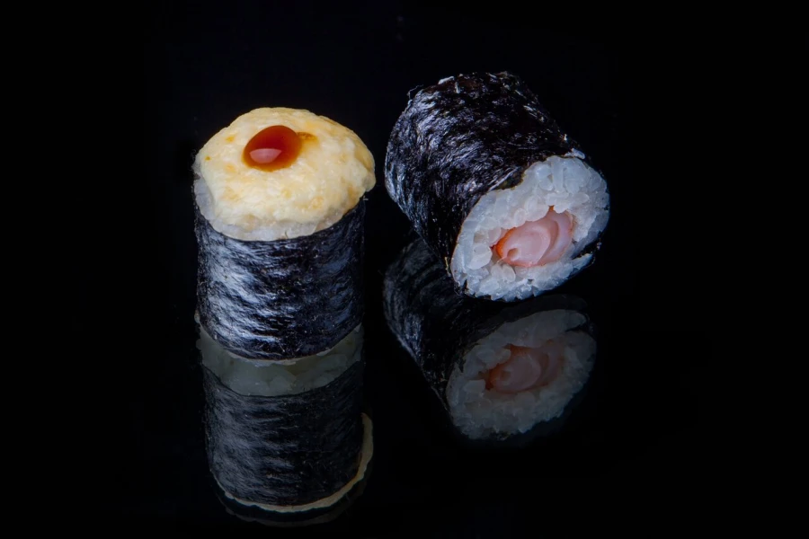 Запеченный мак с креветкой