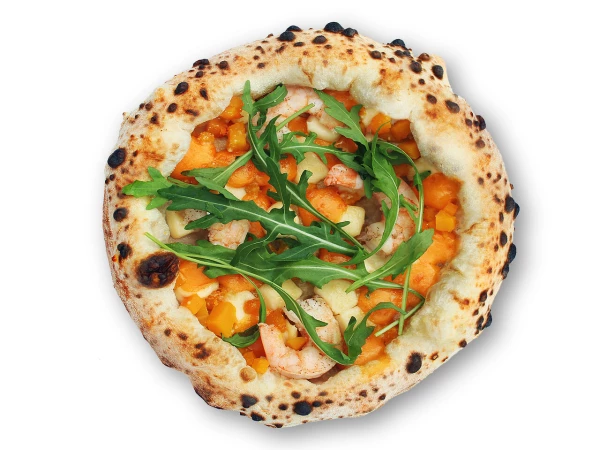 С томлёной тыквой и креветками