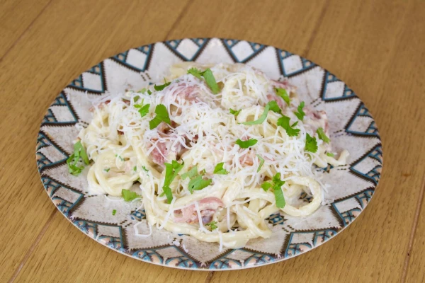 Лапша с беконом