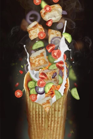 фирменная шаурма в сырной лепешки из куриной грудки