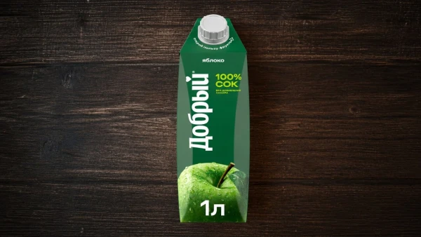 Сок Добрый Яблочный, 1л.