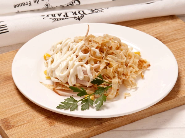 #Печеночный с блином салат