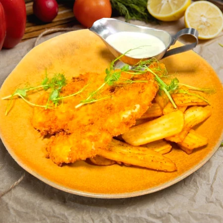 Куриный шницель с соусом Дор-блю