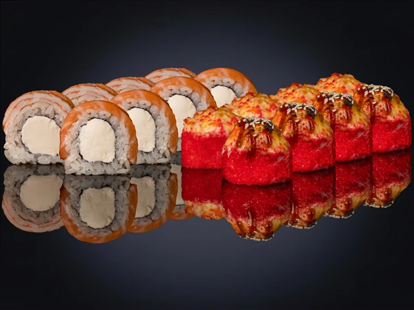 Комбо-сет Филадельфия и Запечённый 16шт