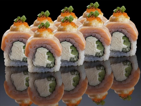 Филадельфия гриль с лососем 8шт