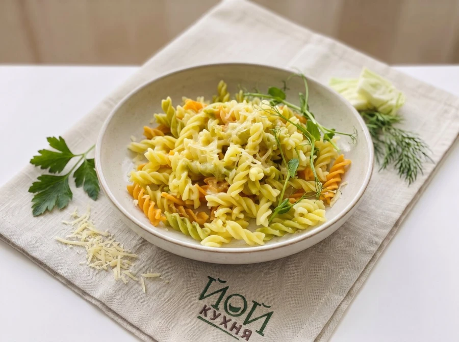 МАКАРОНЫ "ФУЗИЛЛИ" ПОД СЫРОМ 