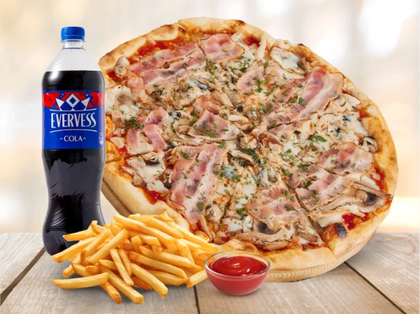 Комбо Пицца с картофелем фри и колой