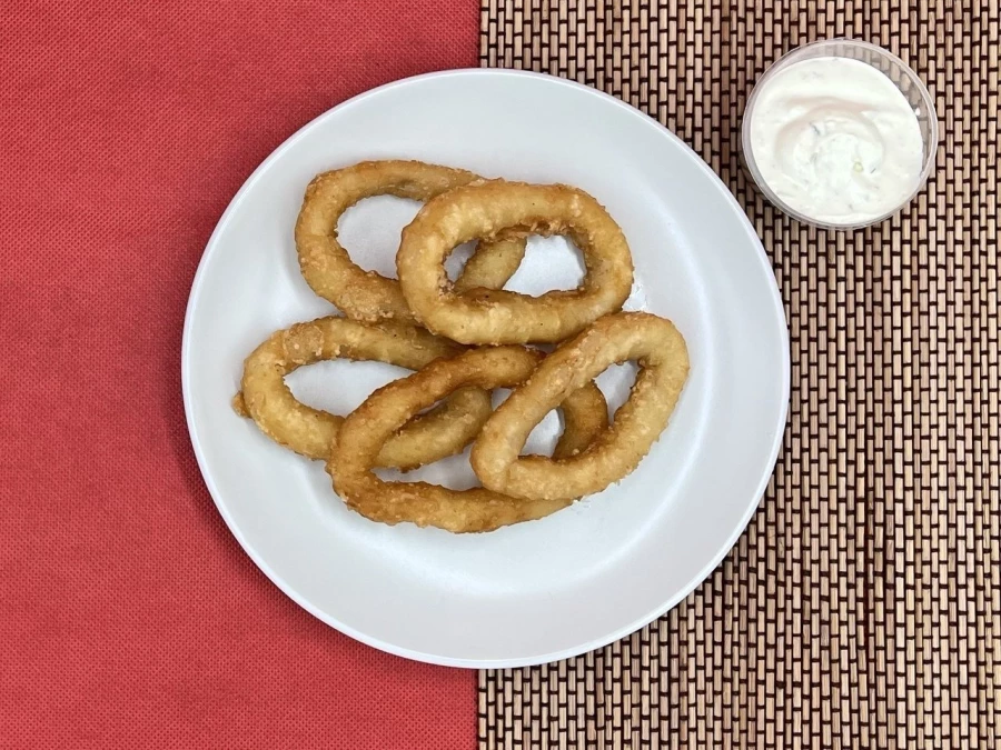 Кольца кальмара в кляре