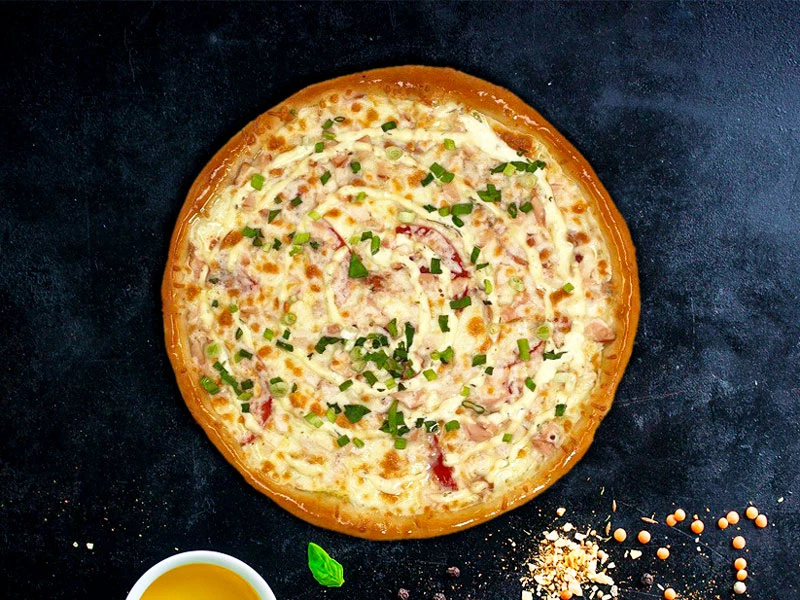 Пицца С КОПЧЁНОЙ КУРОЧКОЙ 22 см