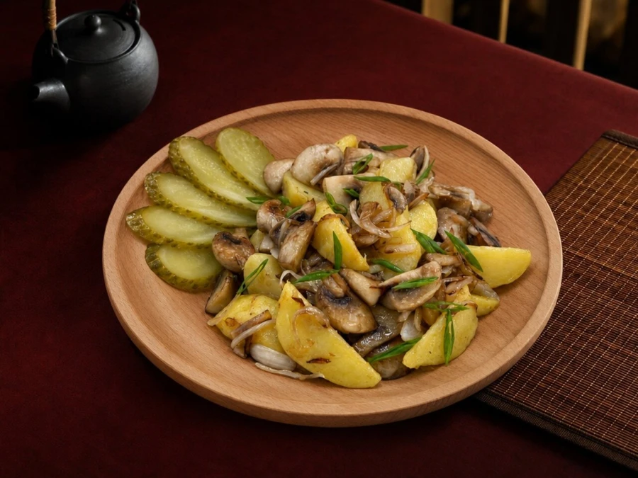 Картофель с грибами
