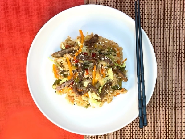 Тяхан с говядиной 