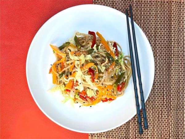 Удон с грибами в соусе Терияки