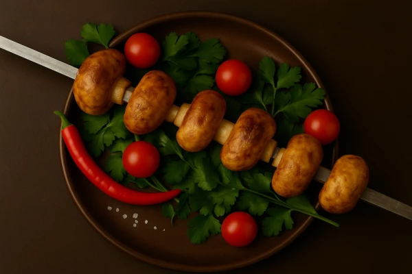 Грибы на углях