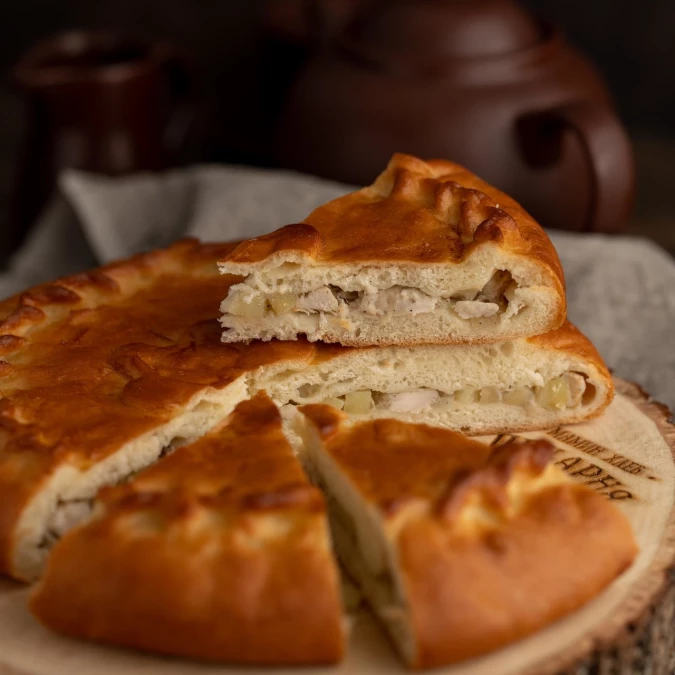 Пирог с курицей и картофелем 