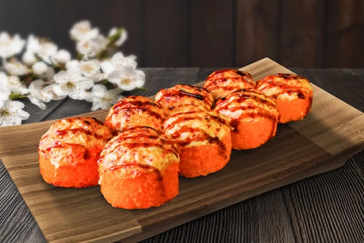 Запеченный ролл с курой