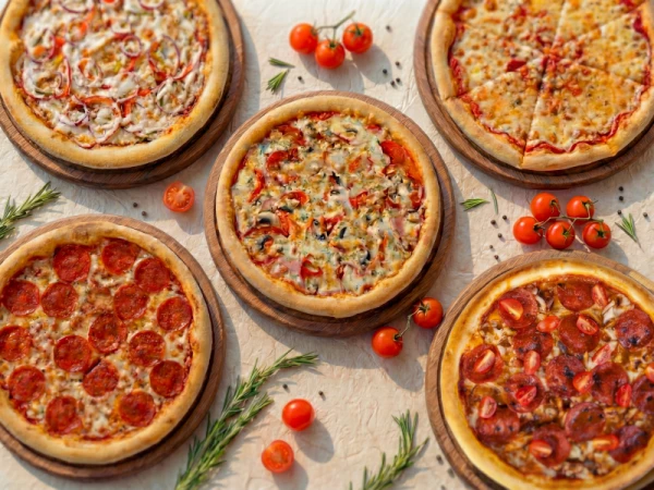 Комбо 5 пицц 22 см Пепперони, Мясная, Головокруж, Маргарита, Аля-Руссо 