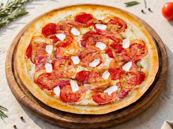 Пицца Мясная на сливочной волне