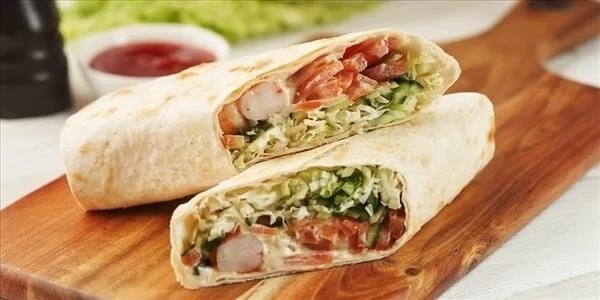 Шаурма Цезарь с креветками