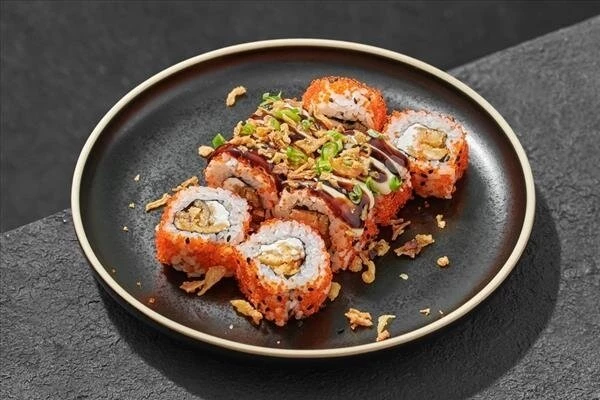 ролл с Хрустящим лососем