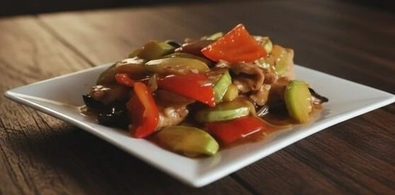 ЦУККИНИ С КУРИЦЕЙ в кисло-сладком соусе (Азия)