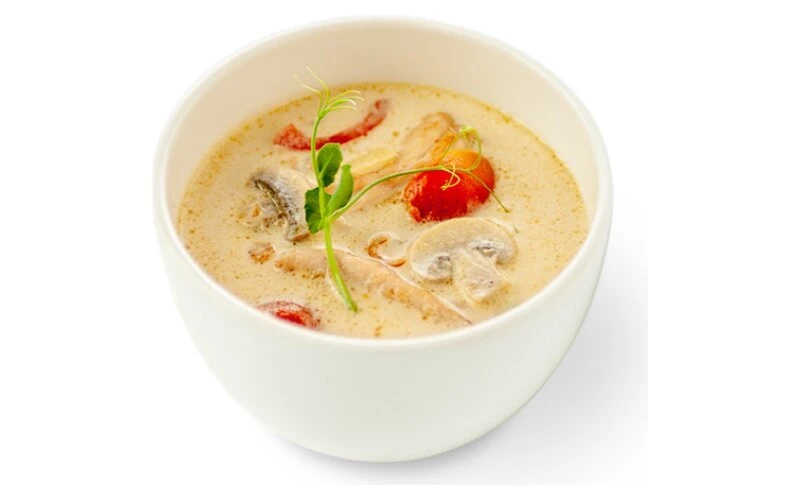 .Суп ТОМ КХА с курицей и грибами (ГОР)