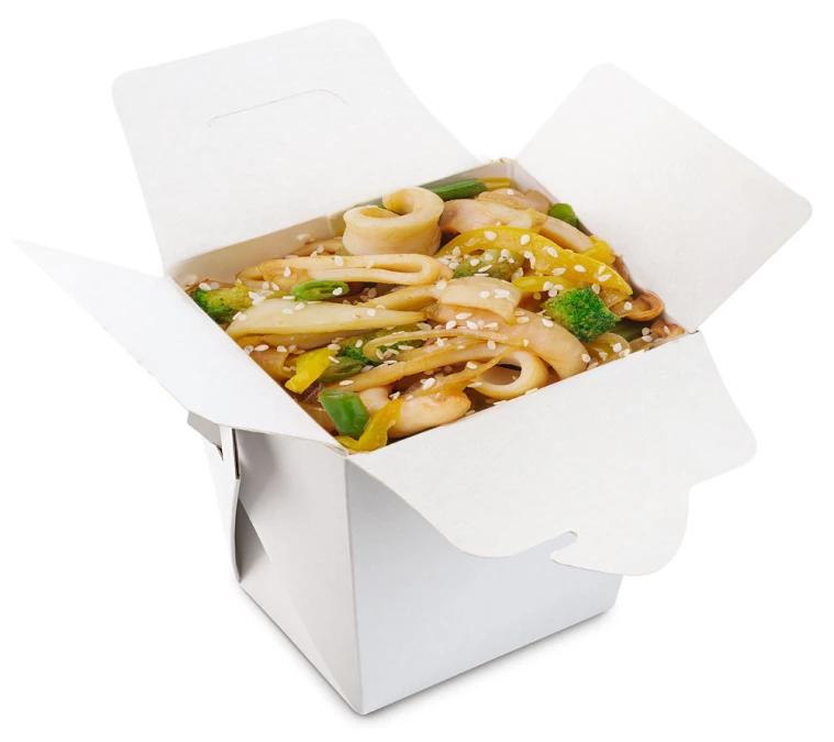 Wok с кальмаром