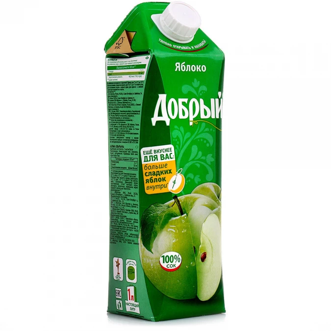 Сок добрый Яблоко, 1 литр