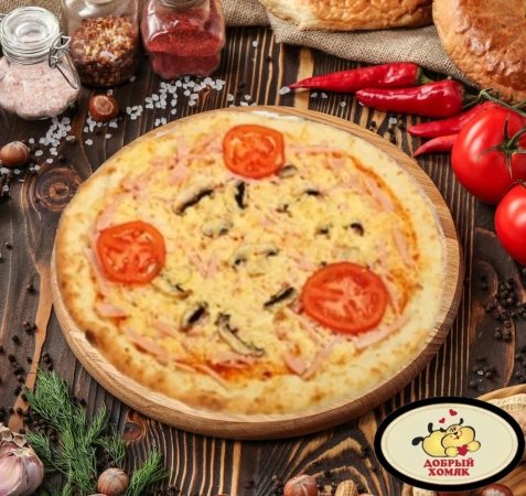 С ветчиной и грибами