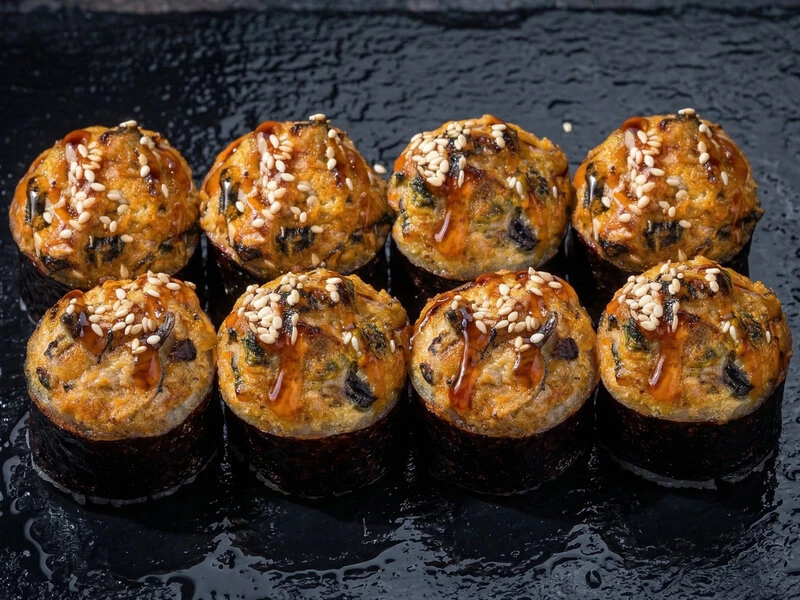 ЗАПЕЧЕННЫЙ РОЛЛ С МИДИЯМИ И КРАБОМ